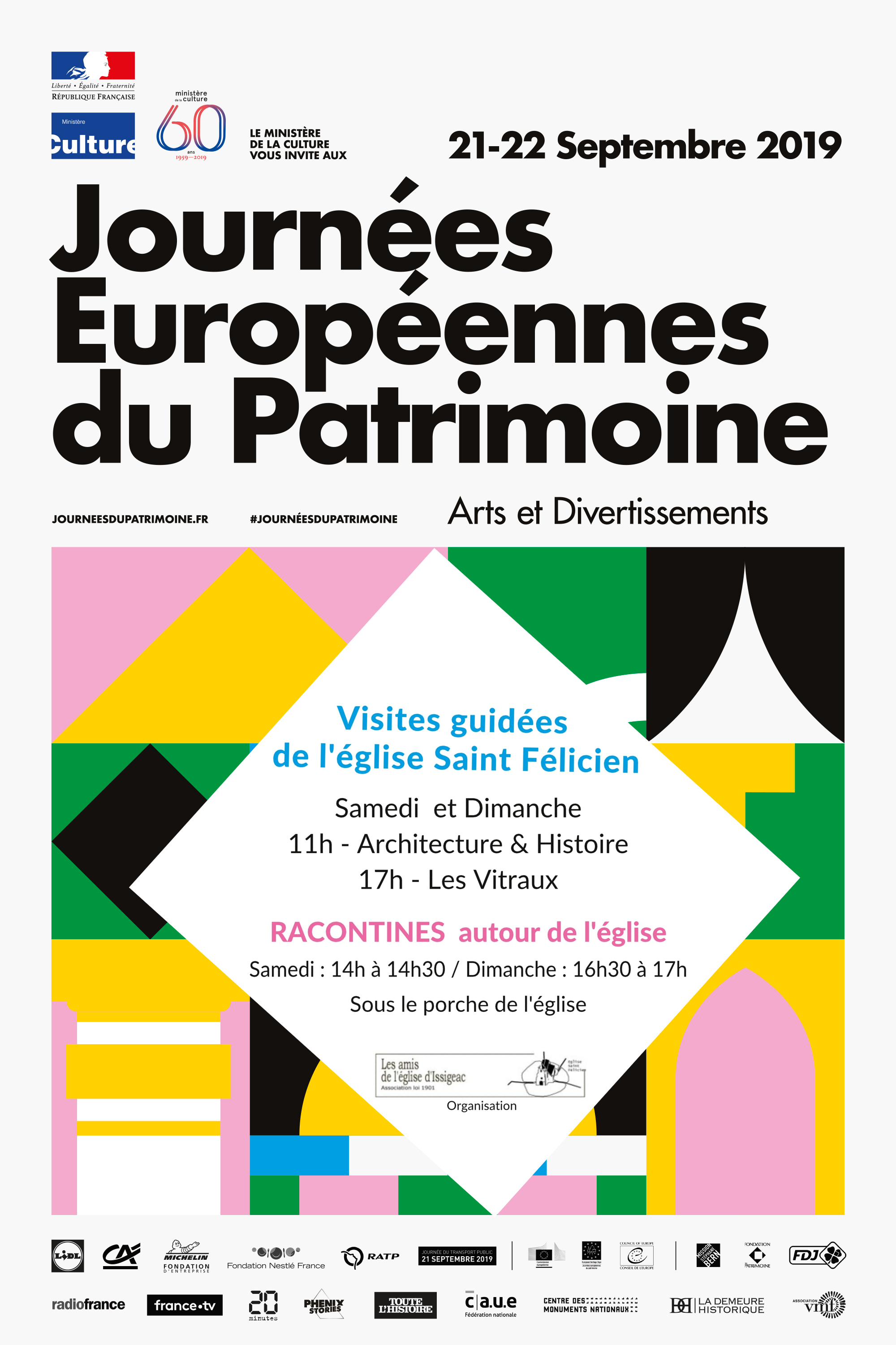 Read more about the article Journée Européenne du Patrimoine 2019 – 21 & 22 septembre