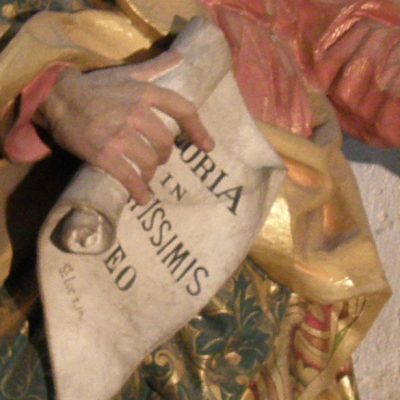 Saint Luc - gros plan sur un  feuillet : l'évangile selon Saint Luc